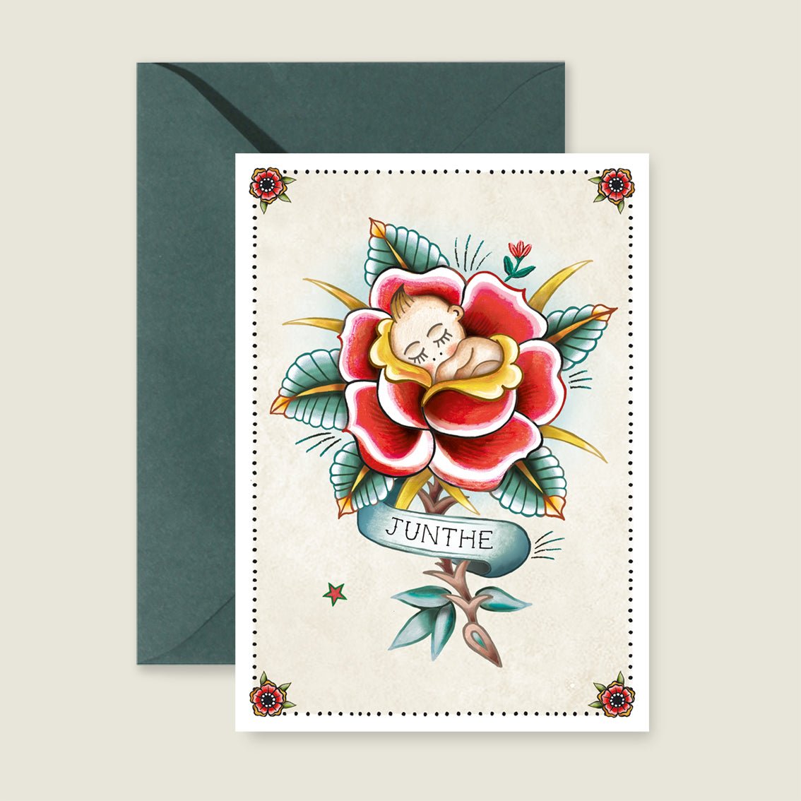 Geboortekaartje Wild Rose - Story of July