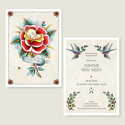 Geboortekaartje Wild Rose - Story of July