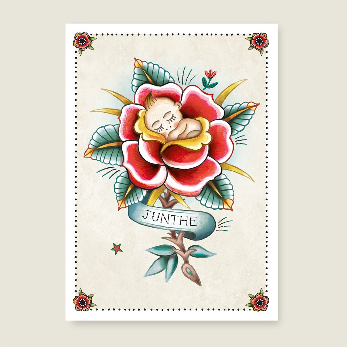 Geboortekaartje Wild Rose - Story of July