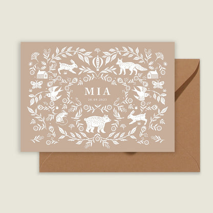 Geboortekaartje Wilderness White - Story of July