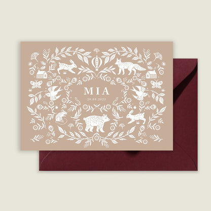 Geboortekaartje Wilderness White - Story of July