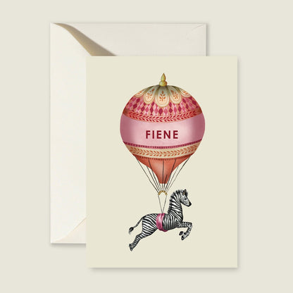 Geboortekaartje Zebra Balloon Orange - Story of July