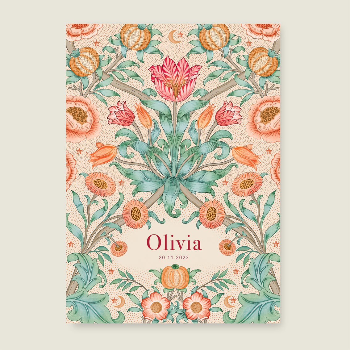 Print Blooming Flowers Red - Story of July