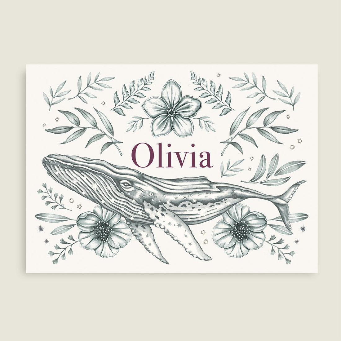 Print Flower Whale - Story of July