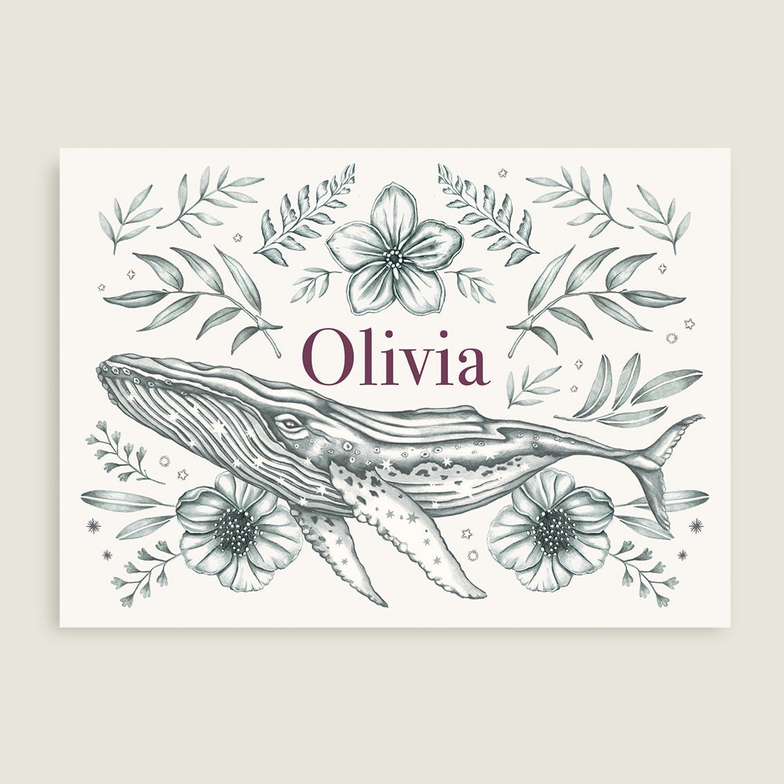 Print Flower Whale - Story of July