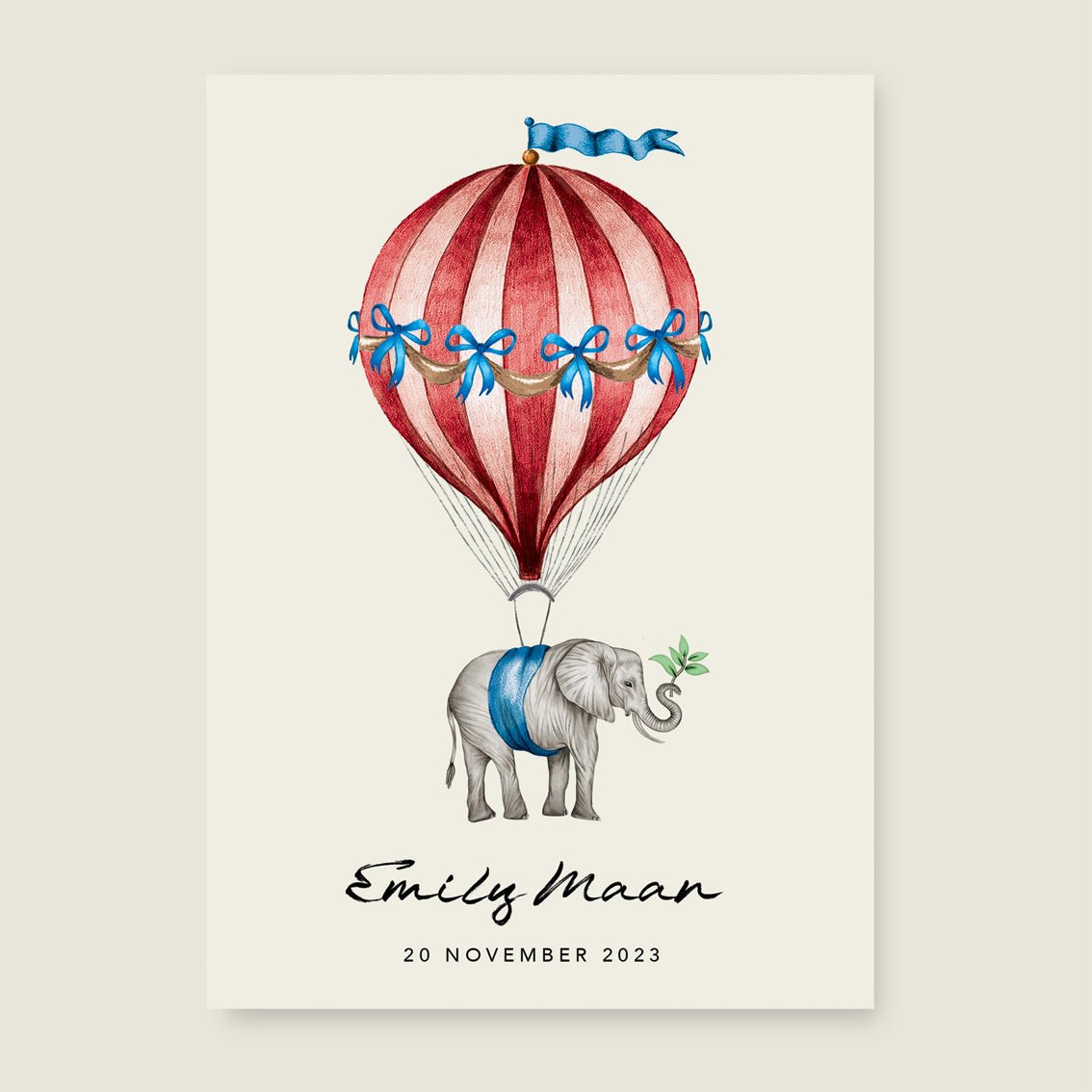 Print Flying Elephant - Story of July