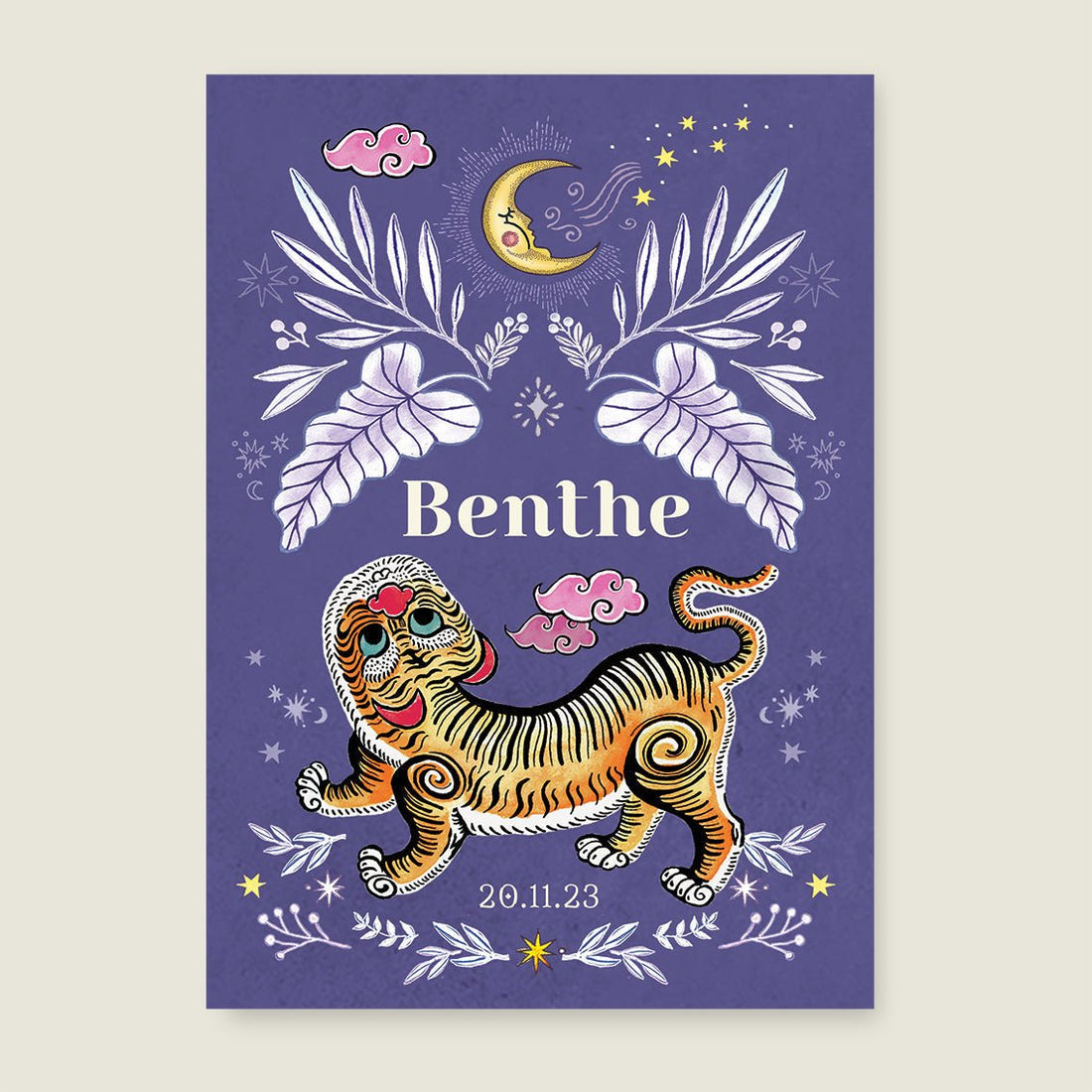 Print Pretty Tiger Paars - Story of July