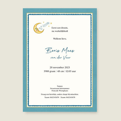 Print Stork And Baby Blue - Story of July