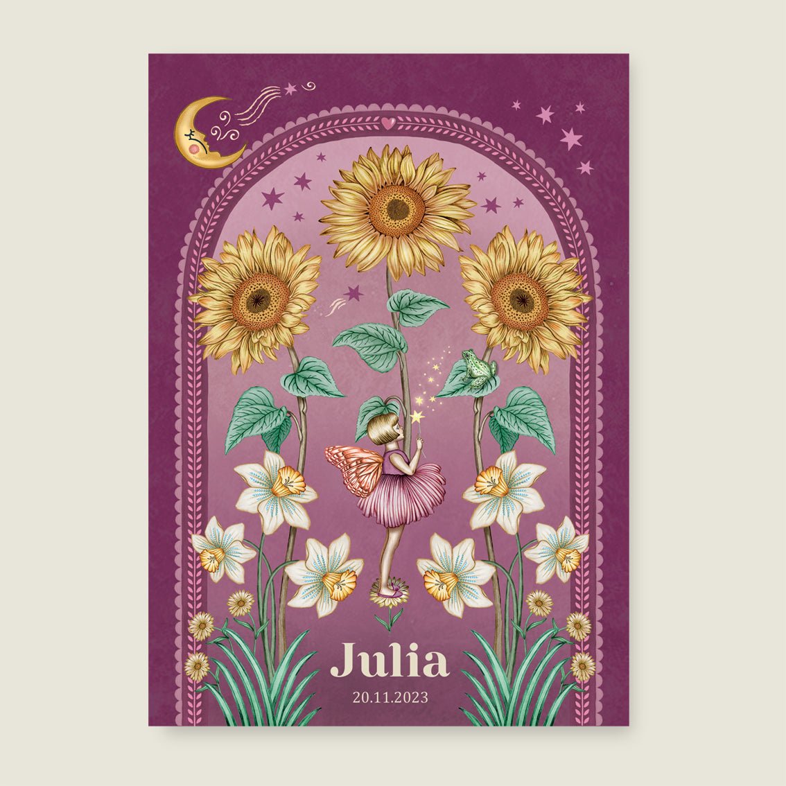 Print Sunflowers Purple - Story of July