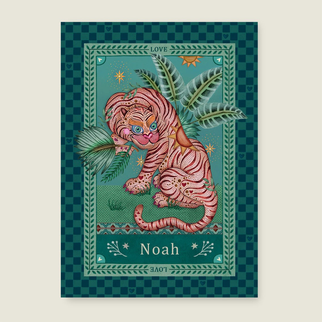 Print Tiger Heart Green - Story of July