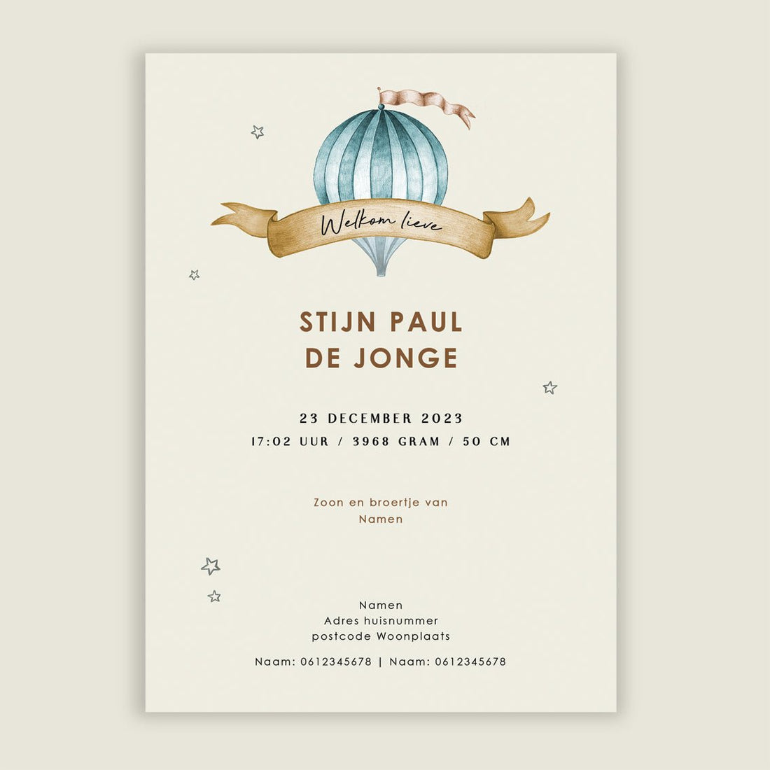 Sample Bear Balloon Blue - Story of July