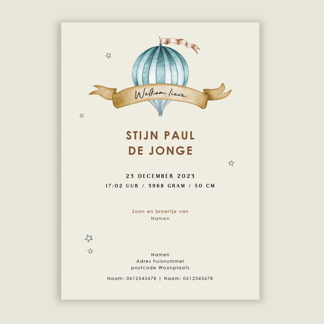 Sample Bear Balloon Blue - Story of July