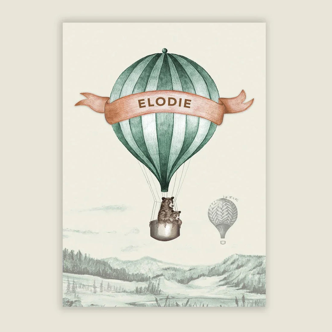 Sample Bear Balloon Green - Story of July