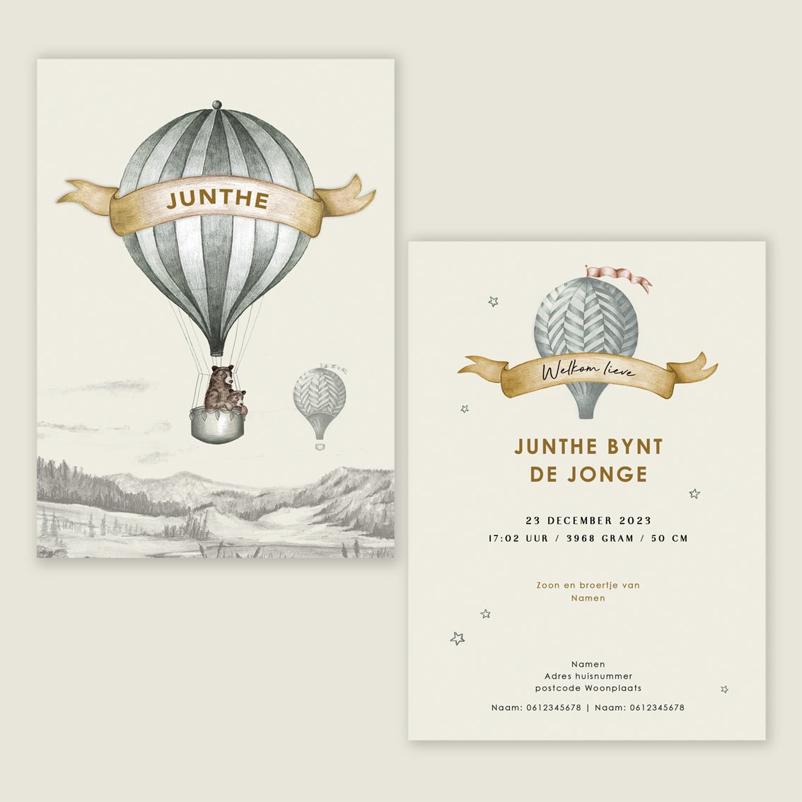 Sample Bear Balloon Grey - Story of July