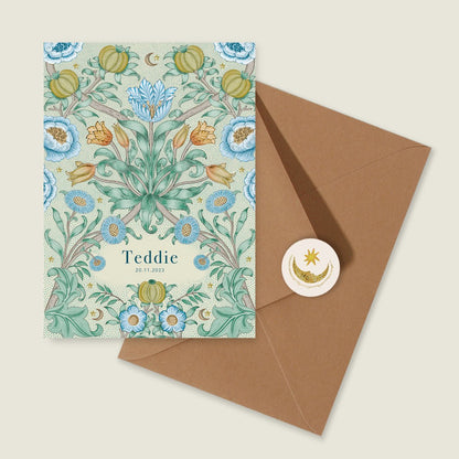 Sample Blooming Flowers Blue - Story of July