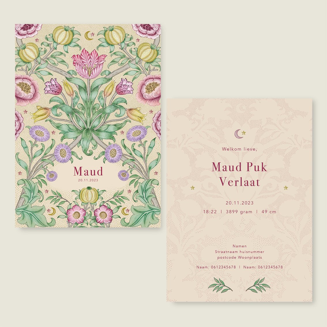 Sample Blooming Flowers Pink - Story of July