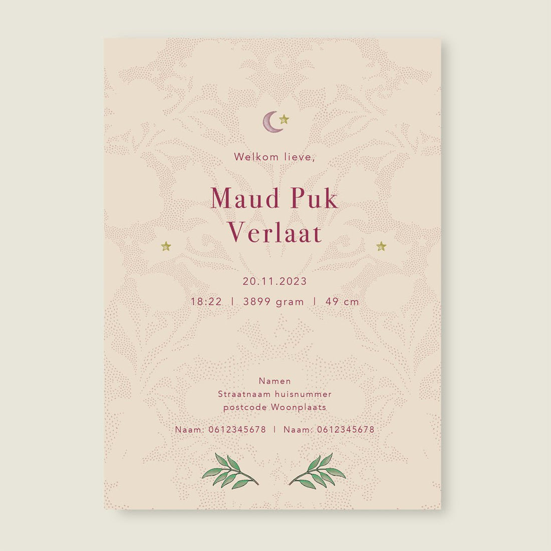 Sample Blooming Flowers Pink - Story of July