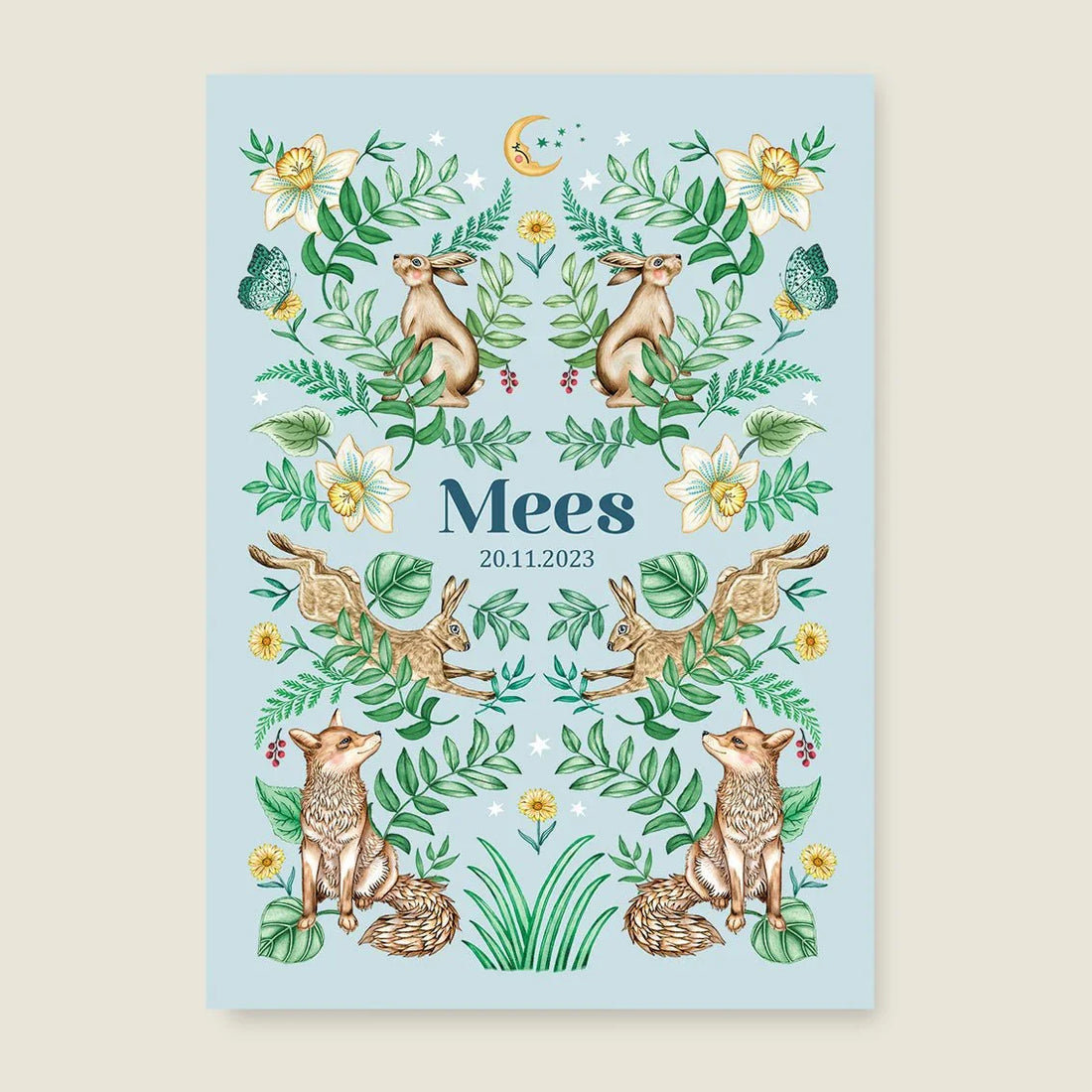 Sample Bos Dieren Light Blue - Story of July