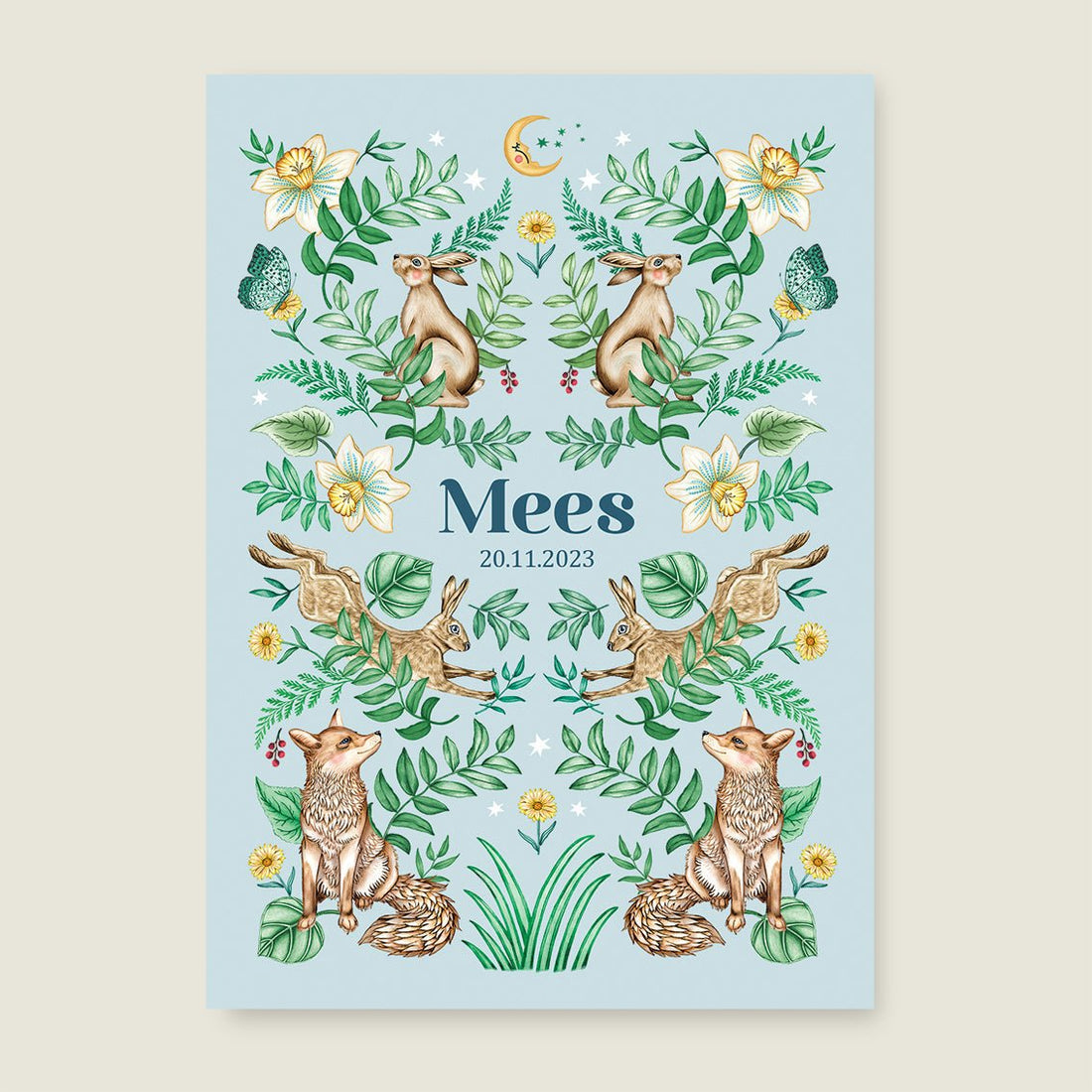 Sample Bos Dieren Light Blue - Story of July