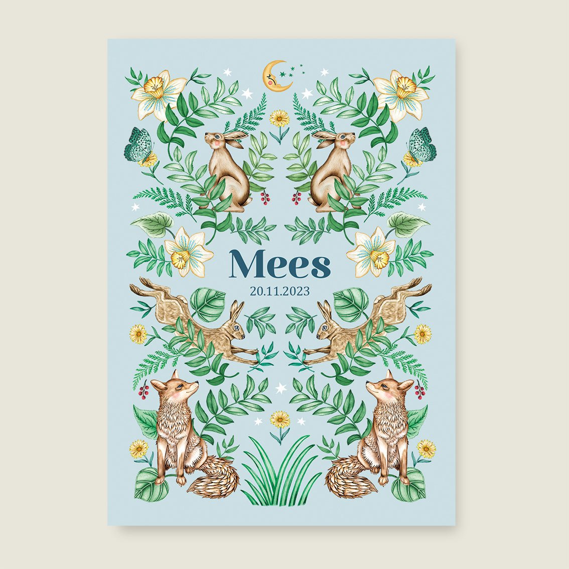 Sample Bos Dieren Light Blue - Story of July