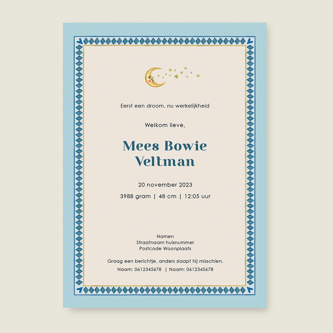 Sample Bos Dieren Light Blue - Story of July