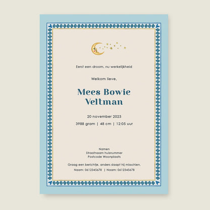 Sample Bos Dieren Light Blue - Story of July