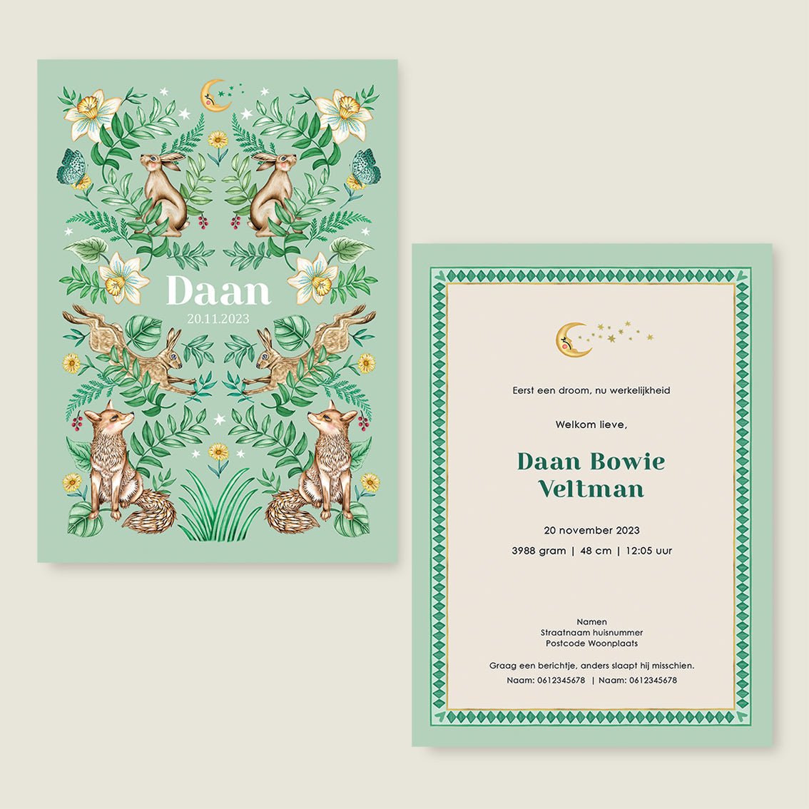 Sample Bos Dieren Light Green - Story of July