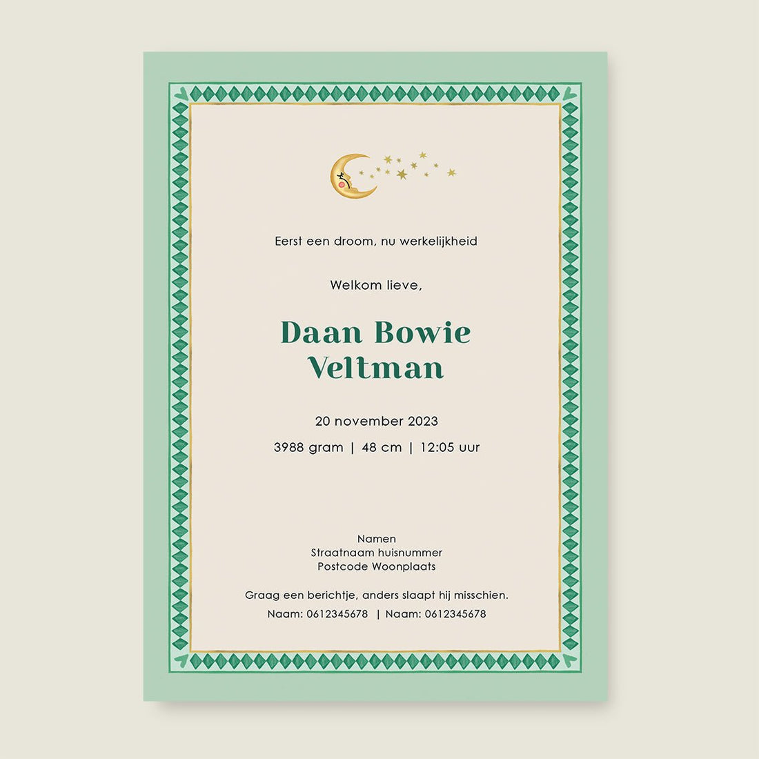 Sample Bos Dieren Light Green - Story of July