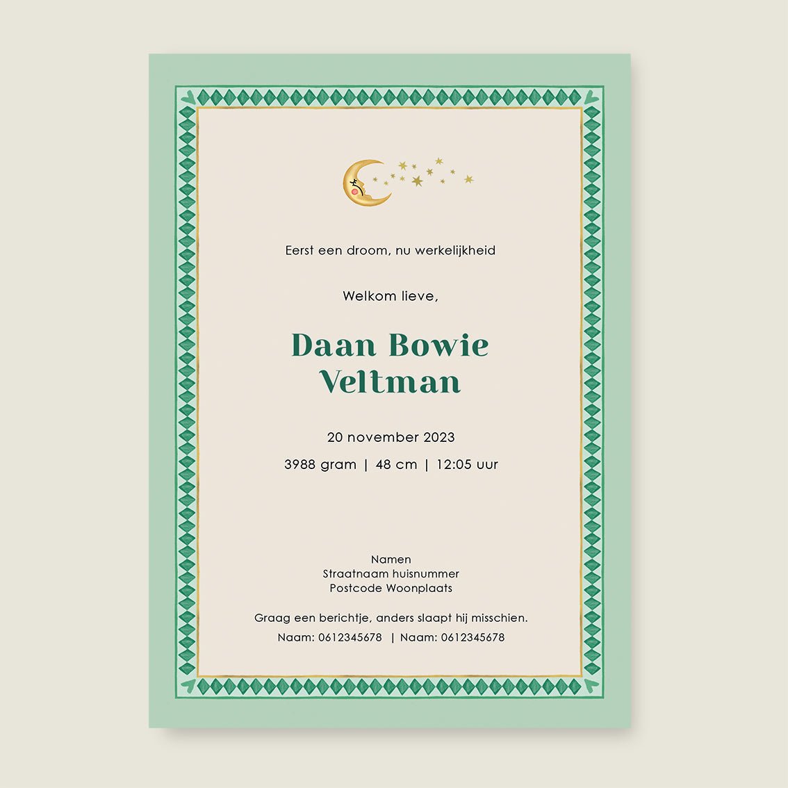 Sample Bos Dieren Light Green - Story of July