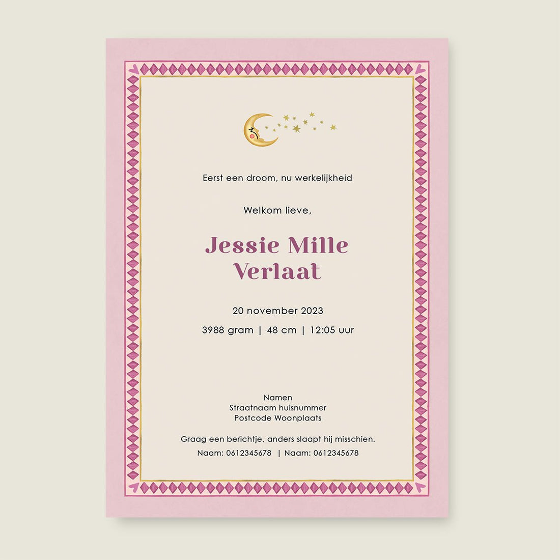 Sample Bos Dieren Pink - Story of July