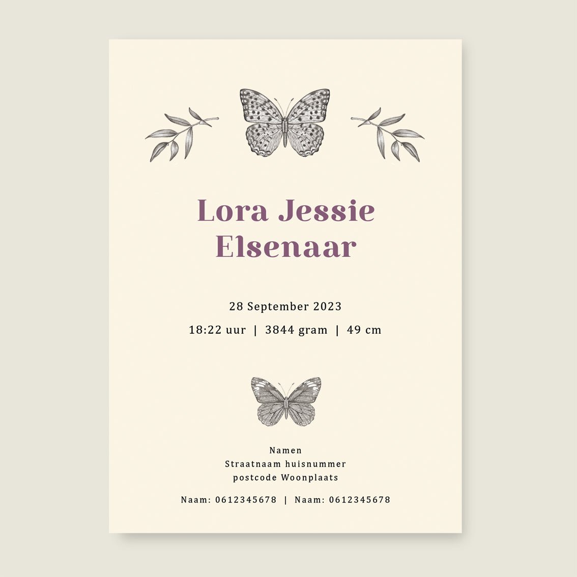 Sample Butterfly - Story of July