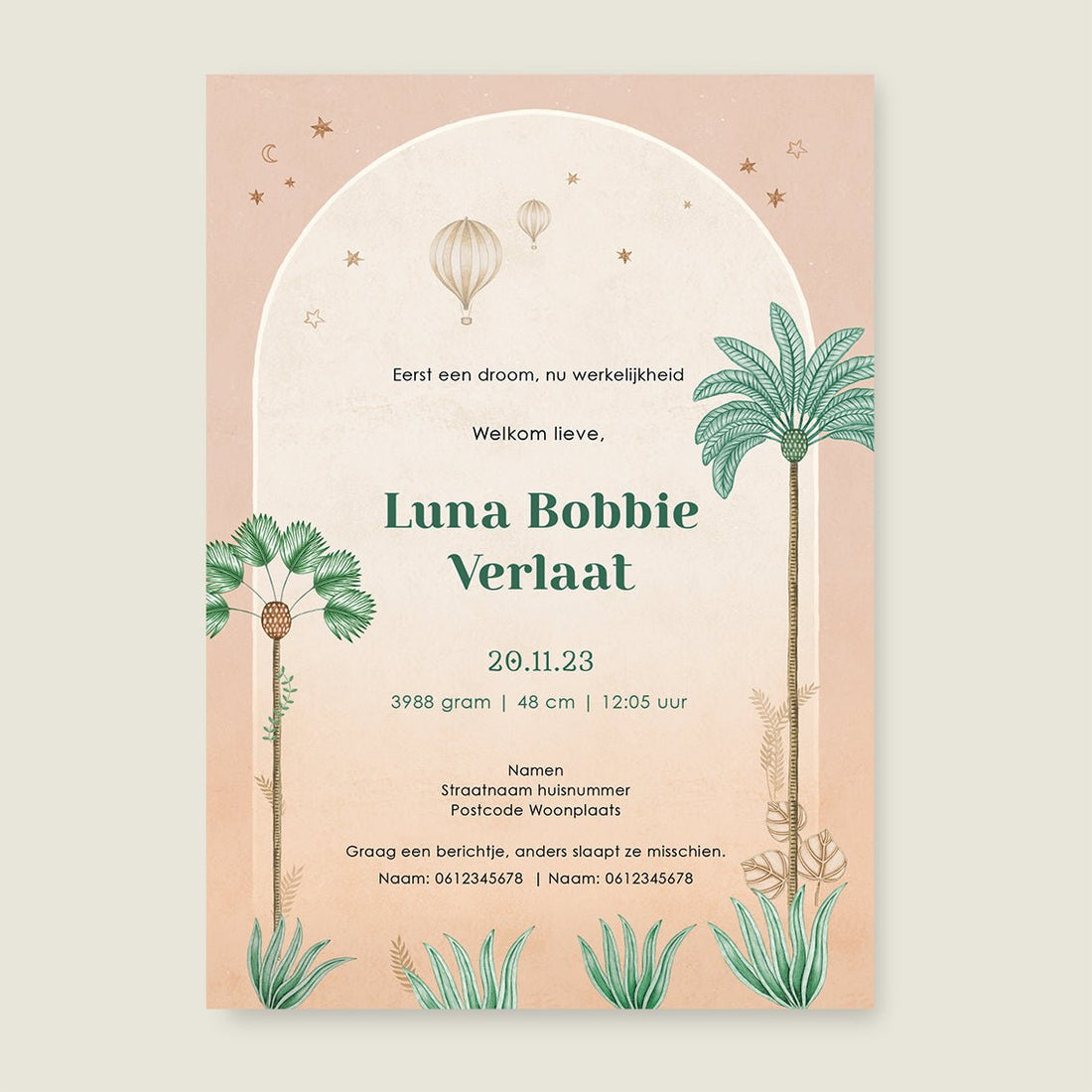 Sample Crane Bird Palms Terra - Story of July