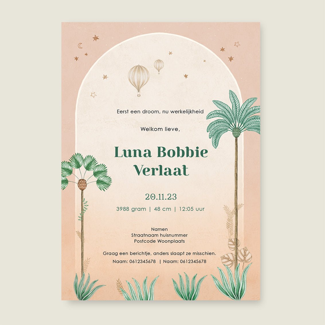 Sample Crane Bird Palms Terra - Story of July