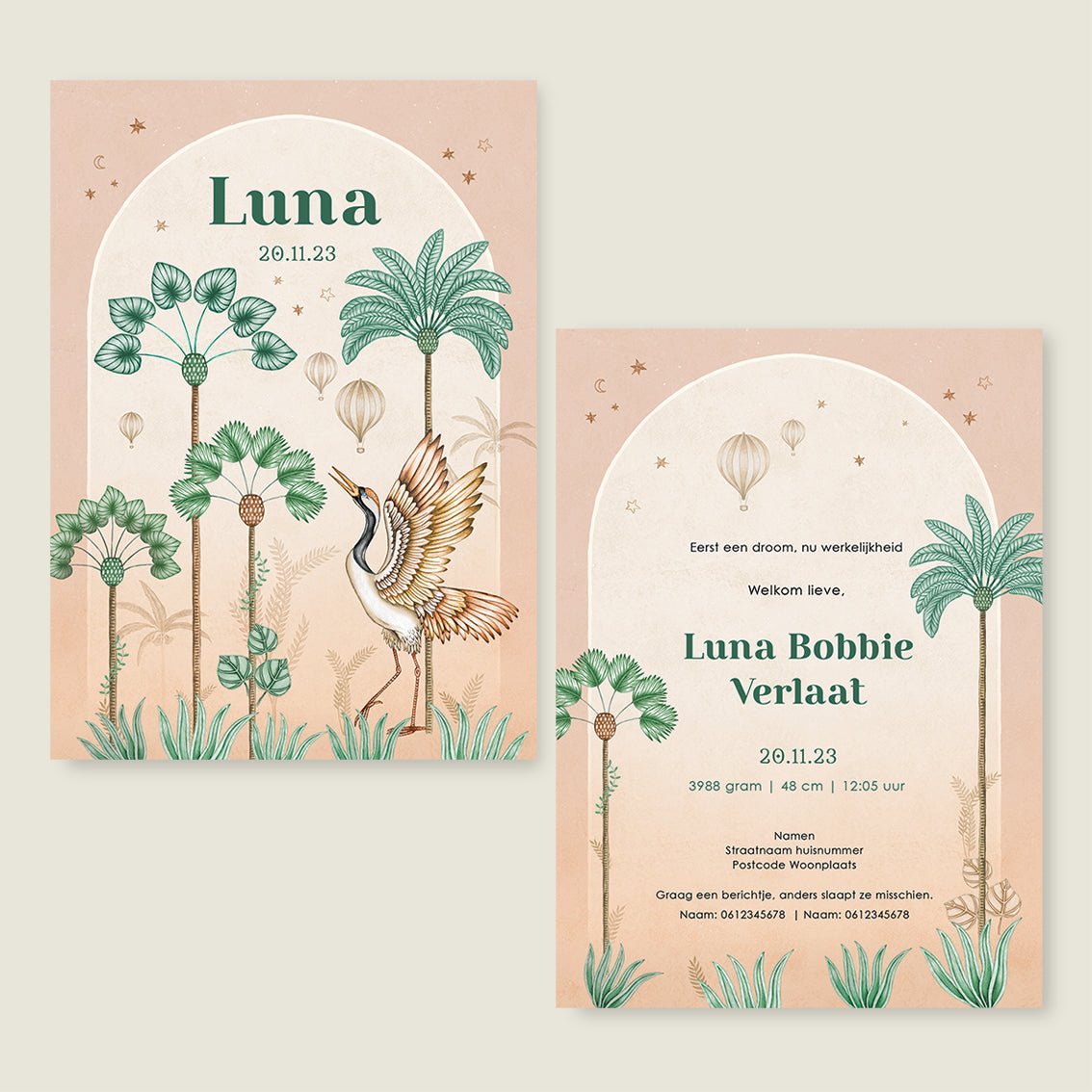 Sample Crane Bird Palms Terra - Story of July