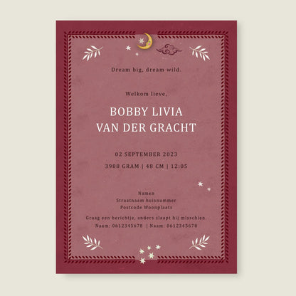 Sample Crane Bird Red - Story of July