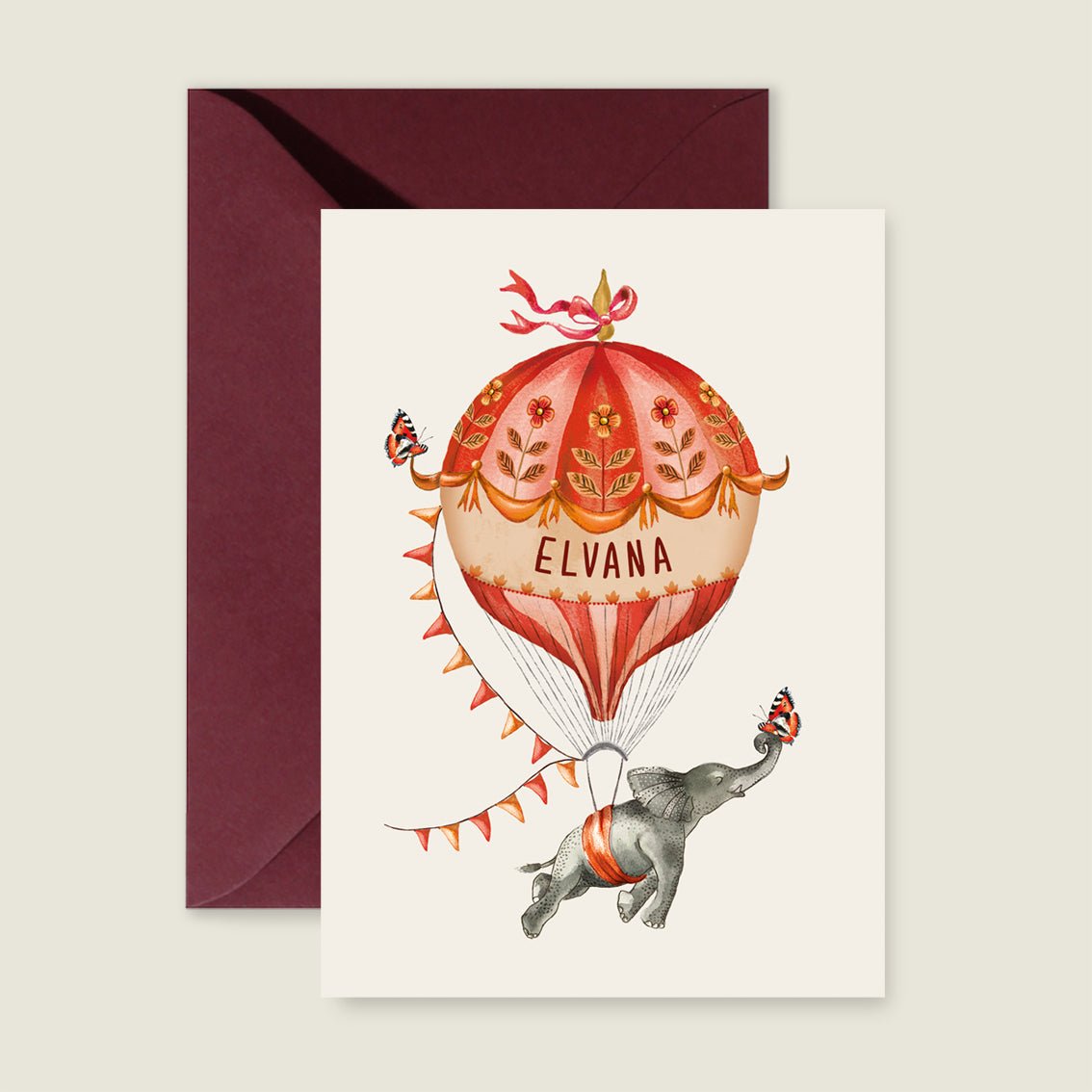 Sample Elephant Balloon Orange - Story of July