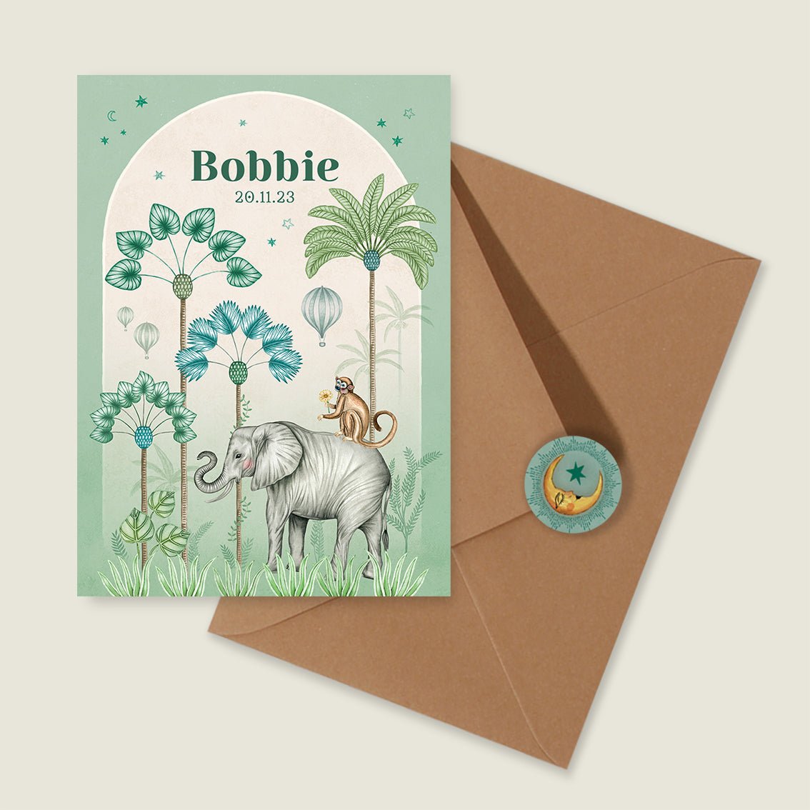 Sample Elephant Palms Green - Story of July