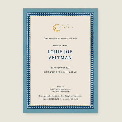 Sample Lion And The Giraffe Dark Blue - Story of July