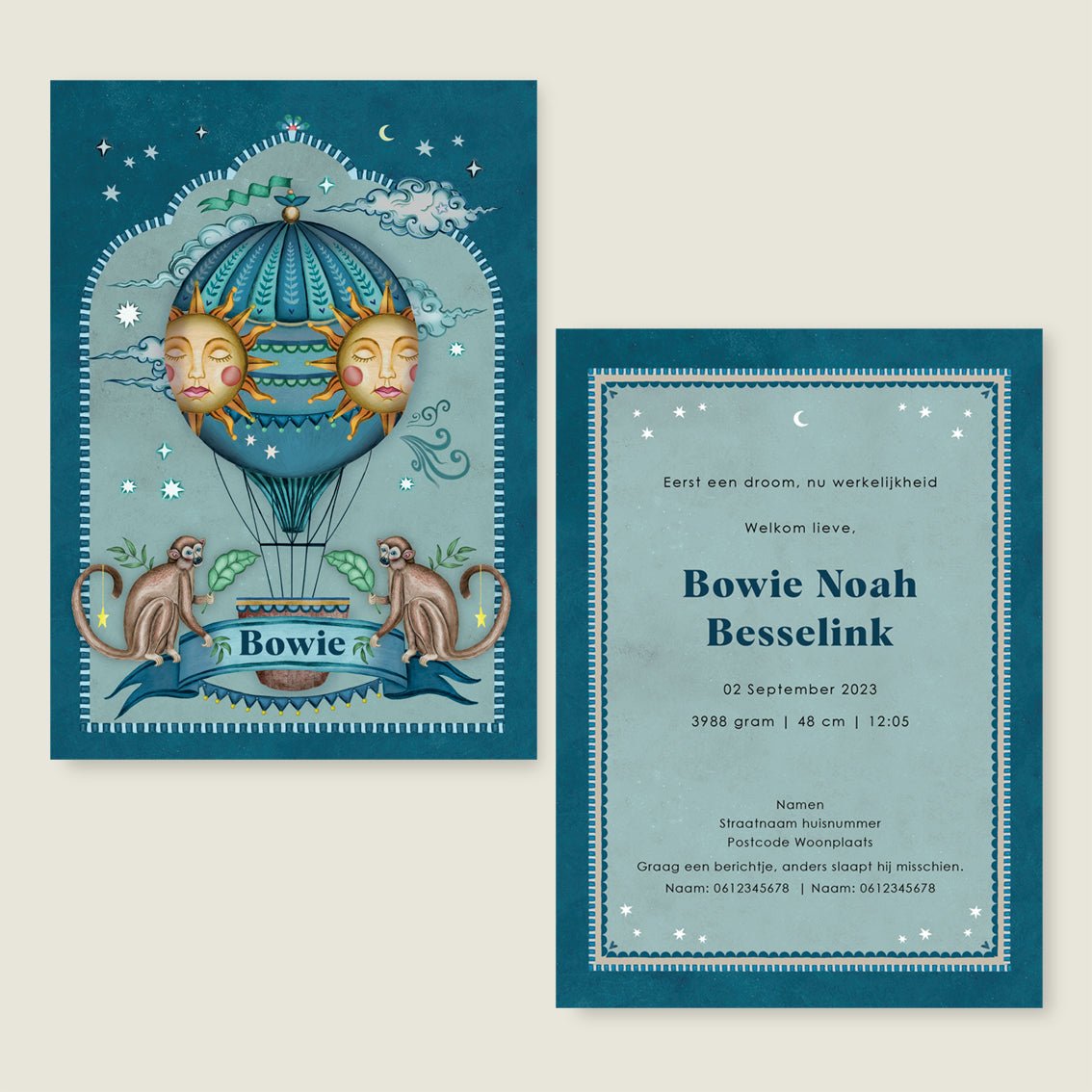 Sample Monkey Balloon Blue - Story of July