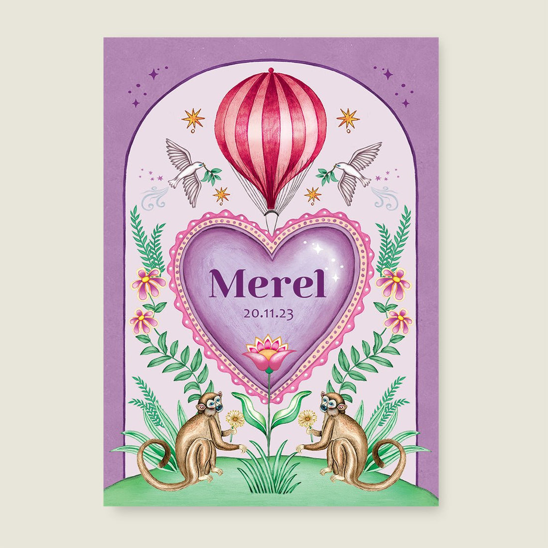 Sample Monkey Heart Paars - Story of July