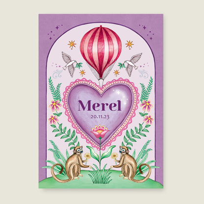 Sample Monkey Heart Paars - Story of July