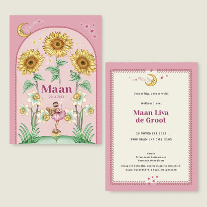 Sample Sun Flowers Roze - Story of July