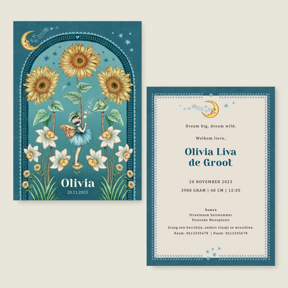 Sample Sunflowers Blue - Story of July