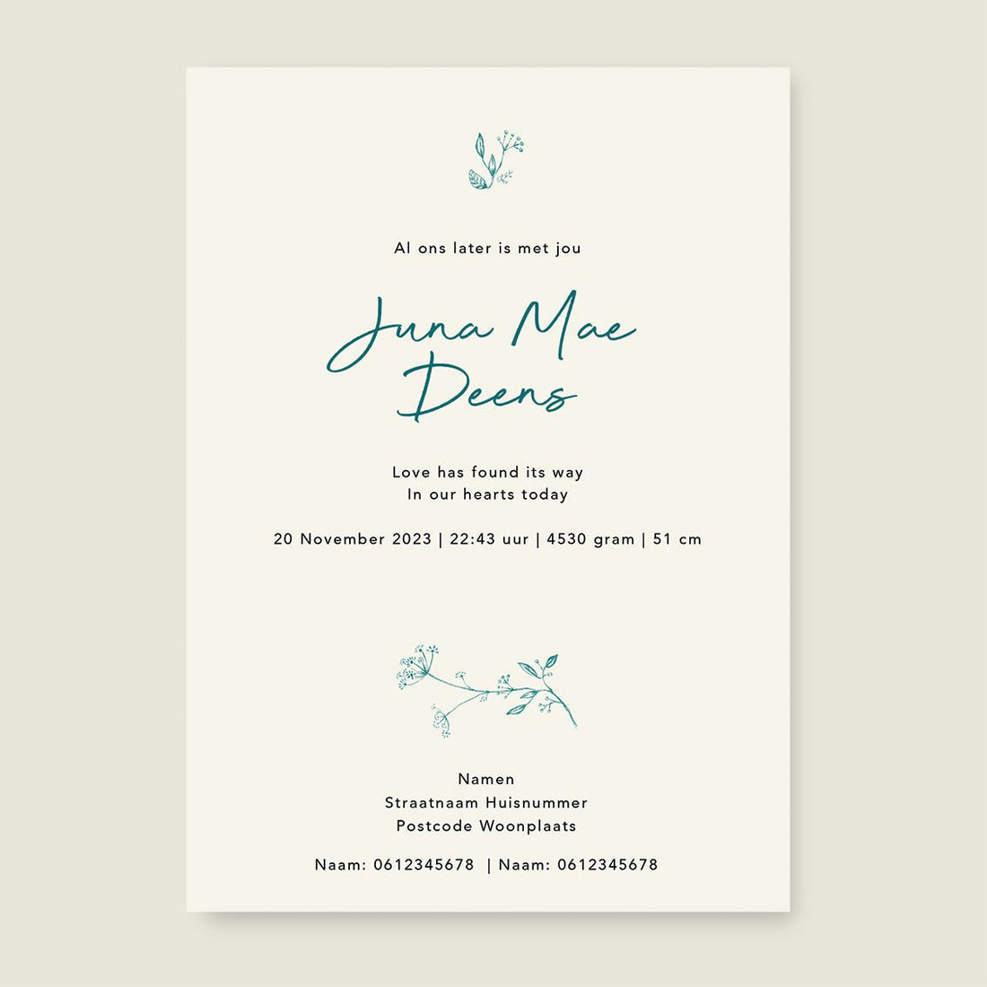 Sample Swan Family Offwhite - Story of July