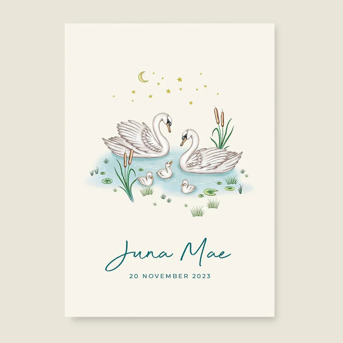 Sample Swan Family Offwhite - Story of July