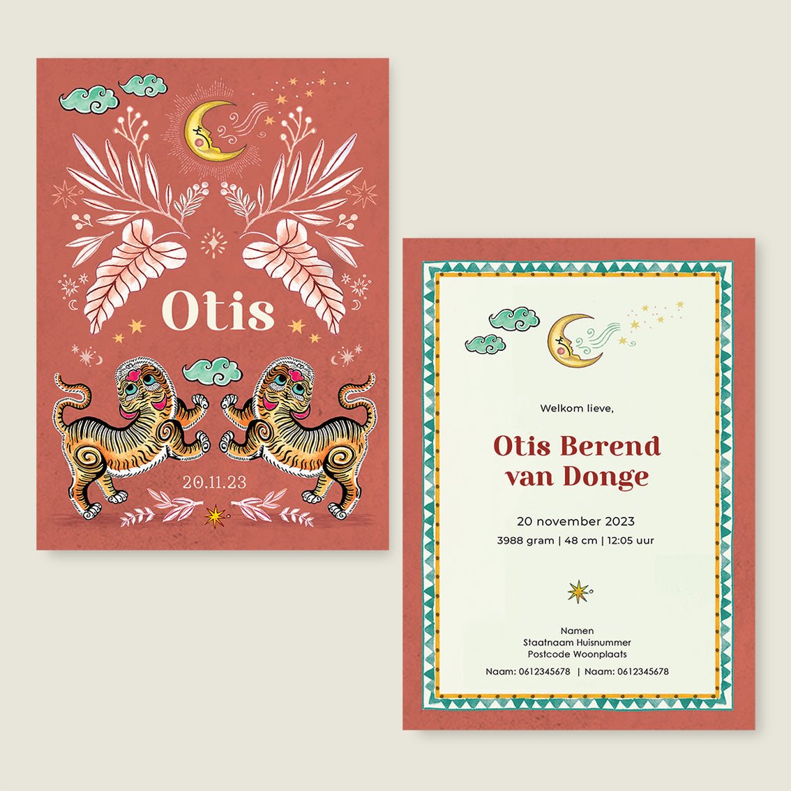 Sample Two Pretty Tigers Roest - Story of July