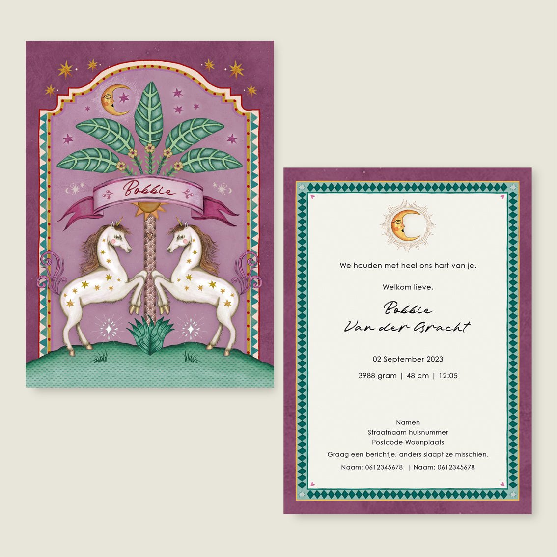 Sample Uni Palms Pink - Story of July