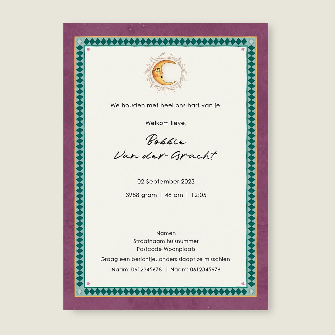 Sample Uni Palms Pink - Story of July