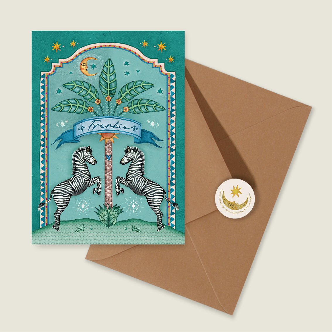 Sample Zebra Palms Green - Story of July