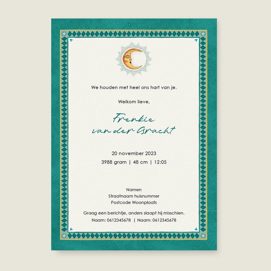 Sample Zebra Palms Green - Story of July